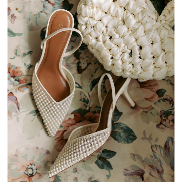ZARA Blogger Fave!!! Embellished Slingbacks NWT 🤍 - Picture 6 of 16
